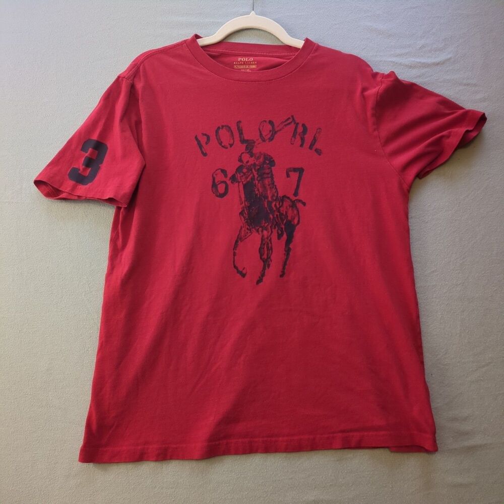 Polo Ralph Lauren Big Pony 67 Graphic T-Shirt Red Mens XL